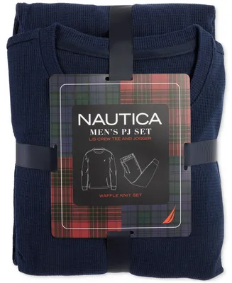 Nautica Men's Waffle Knit Thermal Pajama Set