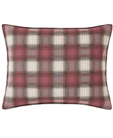 Eddie Bauer Navigation Plaid Red Reversible Comforter Set