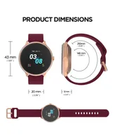 Sport 3 Unisex Touchscreen Smartwatch: Rose Gold Case with Black Silicone Strap 45mm