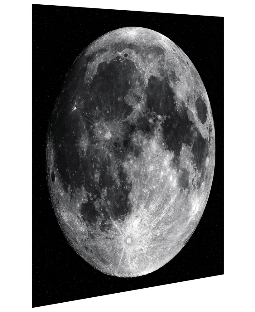 Empire Art Direct Full Moon Frameless Free Floating Tempered Glass Panel Graphic Wall Art, 40" x 40" x 0.2"