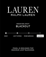 Lauren Ralph Lauren Tyler 100% Blackout Cotton Blend with Lining Back Tab and Rod Pocket Curtain Panel, 50" x 96"