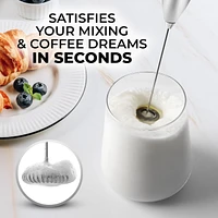 Handheld Milk Frother for Coffee with Upgraded Titanium Motor (No Stand)