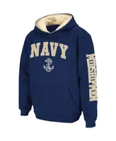 Youth Boys Colosseum Navy Midshipmen 2-Hit Team Pullover Hoodie