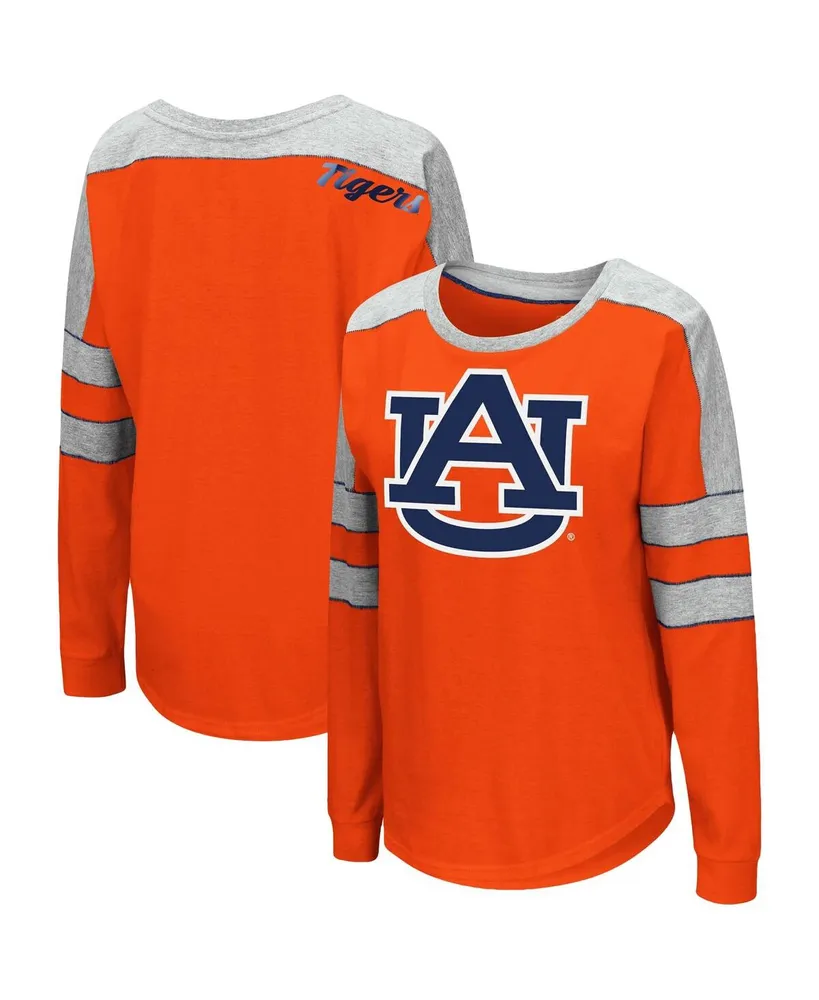 Women's Colosseum Orange Auburn Tigers Trey Dolman Long Sleeve T-shirt