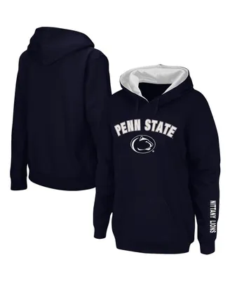 Women's Navy Penn State Nittany Lions Arch and Logo 1 Pullover Hoodie