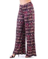 24seven Comfort Apparel Women's Elastic Waist Palazzo Pants