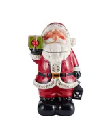 Winterberry Santa with Led Cookie Jar