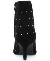 Journee Collection Women's Rossia Stud Embellished Pointed Toe Kitten Heel Dress Booties