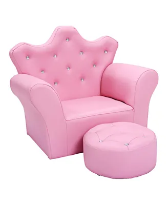 Pink Kids Sofa Armrest Chair Couch Children Toddler