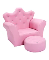 Pink Kids Sofa Armrest Chair Couch Children Toddler