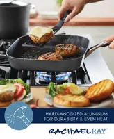 Rachael Ray Cook + Create Hard Anodized Nonstick Deep Grill Pan, 11"