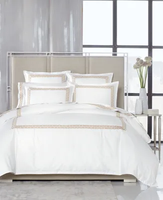 Hotel Collection Chain Links Embroidery 100% Pima Cotton Duvet Cover Set, Full/Queen, Created for Macy's
