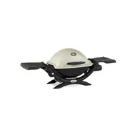 Weber Q1200 Liquid Propane Grill Titanium With Adapter Hose And Grill Cover