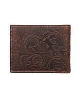 Lucky Brand Men's Western Embossed Leather Bifold Wallet