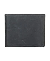Lucky Brand Men's Flag Embossed Leather Bifold Wallet