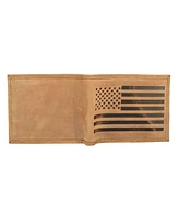 Lucky Brand Men's Flag Embossed Leather Bifold Wallet