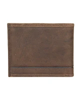 Lucky Brand Men's Grooved Leather Bifold Wallet