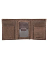 Lucky Brand Men's Grooved Leather Trifold Wallet