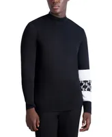 Karl Lagerfeld Paris Men's Long Sleeve Mock Neck Sweater