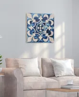 Empire Art Direct 'Cobalt Tile Iii' Fine Giclee Printed Directly On Hand Finished Ash Wood Wall Art, 24" x 24"
