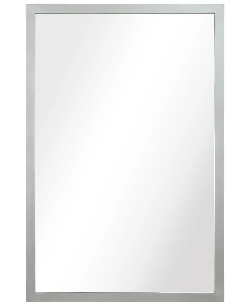 Empire Art Direct Contempo Polished Stainless Steel Rectangular Wall Mirror, 20" x 30" - Silver