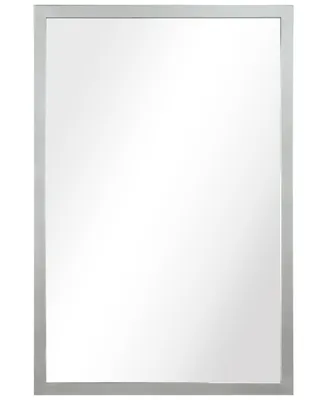 Empire Art Direct Contempo Polished Stainless Steel Rectangular Wall Mirror, 20" x 30" - Silver