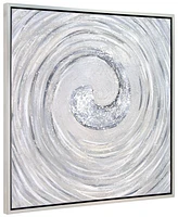 Empire Art Direct Swirl Textured Metallic Hand Painted Canvas Wall Art, 36" x 36"