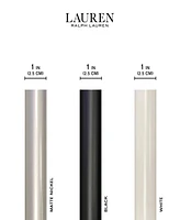 Lauren Ralph Lauren Markel 1" Adjustable Window Curtain Rod and Finial 22 Piece Set, 36"-72"