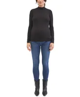 Motherhood Maternity Ribbed Mock-Turtleneck Maternity Top