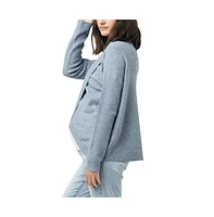 Ripe Maternity Desi Nursing Knit Blue Marle