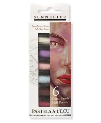 Sennelier Extra Soft Portrait Light Tones Half Pastel 6 Piece Stick Set, 5.91" x 1.25"
