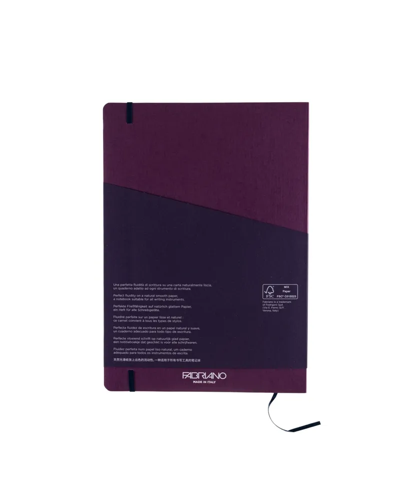 Fabriano Ecoqua Plus Stitch Bound Lined A4 Notebook, 8.3" x 11.7"