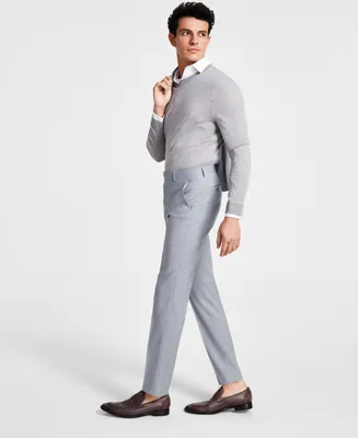 Bar Iii Men's Skinny-Fit Sharkskin Suit Pants, Created for Macy's