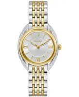 Bulova Women's Classic Two Tone Stainless Steel Bracelet Watch 30mm, A Macy's Exclusive Style - Two