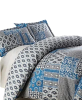 Southshore Fine Linens Global Patchwork Down Alternative 3 Piece Comforter and Sham Set, Twin