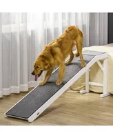 Pet Bed Ramp w/ Non-Slip Carpet Top Platform Older Dogs