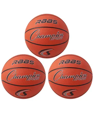 Champion Sports Mini Rubber Basketball, Set of 3