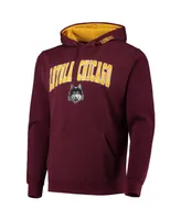 Men's Colosseum Maroon Loyola Chicago Ramblers Isle Pullover Hoodie