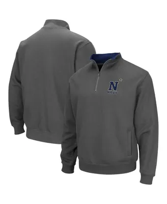 Men's Colosseum Charcoal Navy Midshipmen Tortugas Team Logo Quarter-Zip Jacket