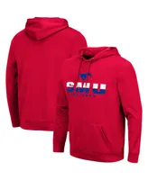 Men's Colosseum Red Smu Mustangs Lantern Pullover Hoodie