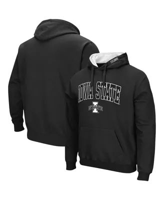 Men's Colosseum Black Iowa State Cyclones Arch & Logo 3.0 Pullover Hoodie