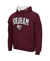 Men's Colosseum Maroon Fordham Rams Arch and Logo Pullover Hoodie