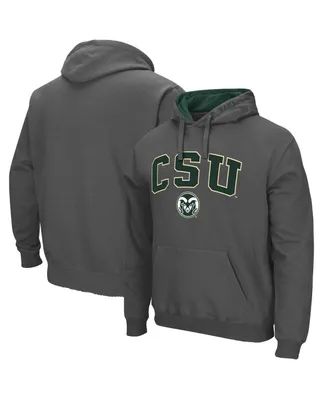 Men's Colosseum Charcoal Colorado State Rams Arch and Logo Pullover Hoodie
