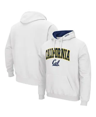 Men's Colosseum White Cal Bears Arch & Logo 3.0 Pullover Hoodie