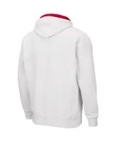 Men's Colosseum White Rutgers Scarlet Knights Arch and Logo 3.0 Full-Zip Hoodie