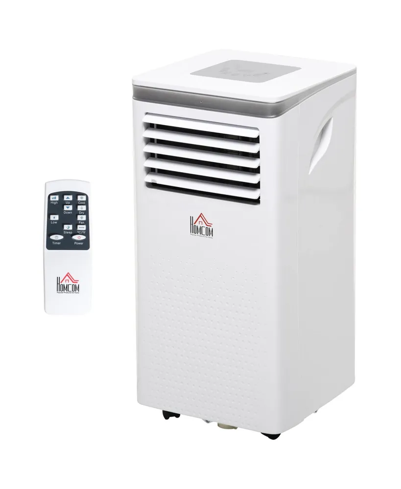 Homcom Mobile Air Conditioner w/ 4 Modes, 2 Speeds, Led Display, Timer, White