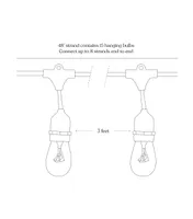 Brightech Ambience Pro 48 ft. Incandescent Indoor/Outdoor Weatherproof 11-Watt String Lights