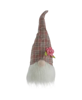 Plaid Spring Gnome Head Table Top Decor, 20"