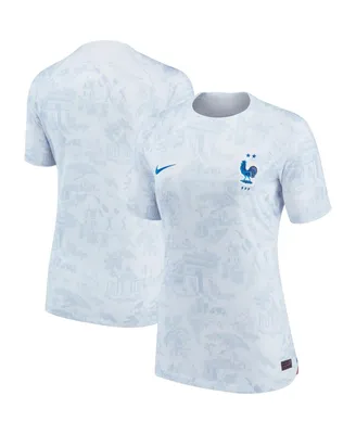 Women's Nike White France National Team 2022/23 Away Breathe Stadium Replica Blank Jersey