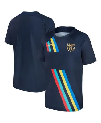 Big Boys Nike Navy Barcelona 2022 Pre-Match Raglan Performance Top